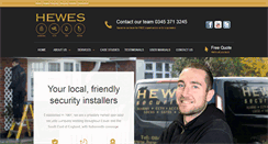 Desktop Screenshot of hewessecurity.co.uk